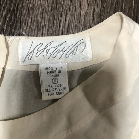 Kelita Taylor Silk Sleeveless Blouse - Off-White - Size 6 - Picture 2 of 4